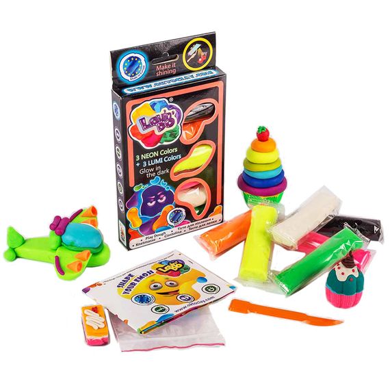 Набор теста для лепки TM Lovin'Do Ассорти 6 цветов Люми 41018