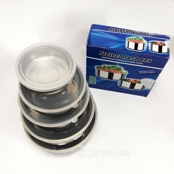 Набір харчових контейнерів Unique UN-1515 5 шт із нержавіючої сталі KL-89 | Зображення 9