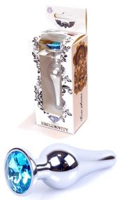 Анальний затор Boss Series - Jewellery Silver BUTT PLUG Light Blue, BS6400076 Sex Aura