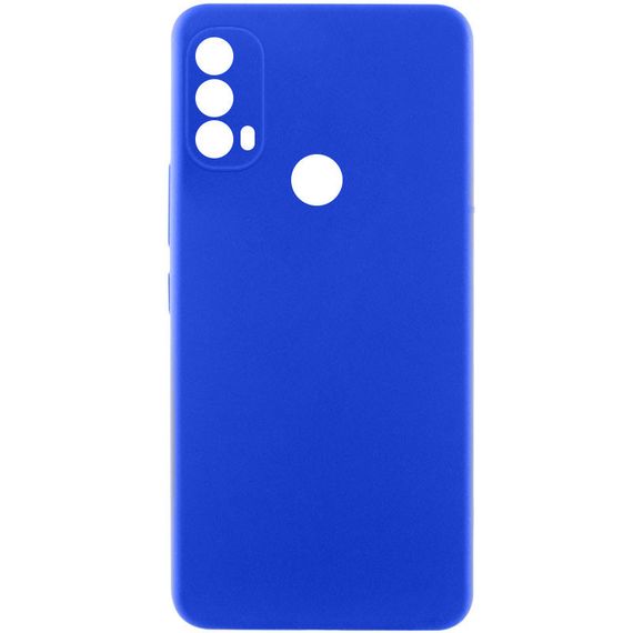 Чохол TPU GETMAN Liquid Silk Full Camera для Motorola Moto E40 Синій / Iris
