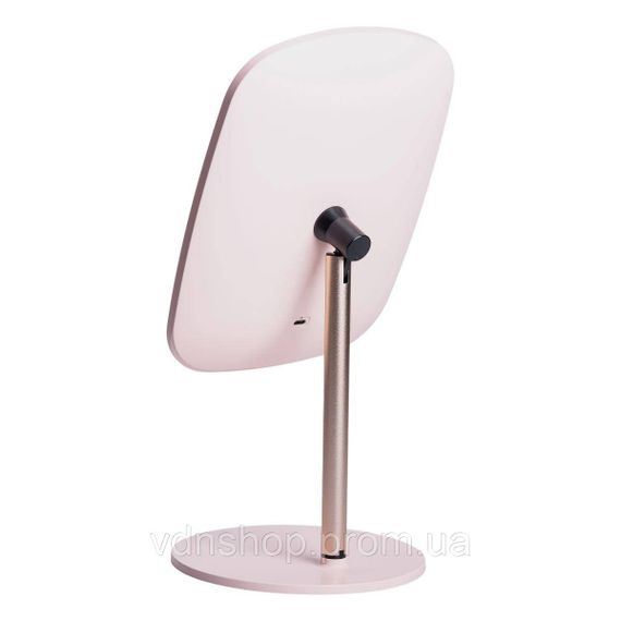 Настільне дзеркало з підсвічуванням 23х18 см для макіяжу на ніжці Рожеве HP-10-6AP | Зображення 1