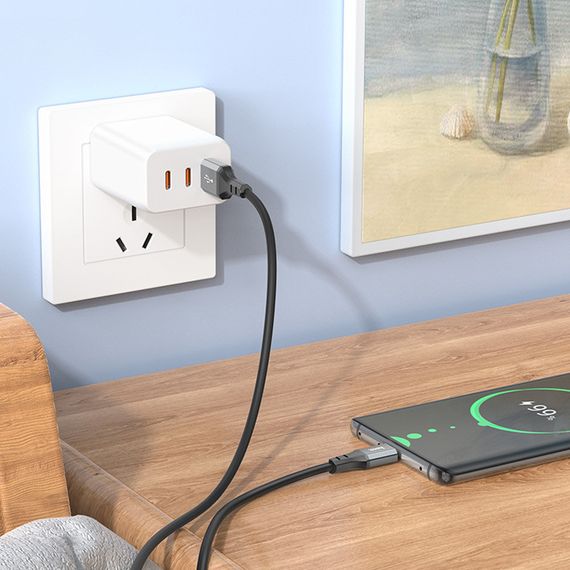 Дата кабель Hoco X92 Honest Silicone USB to Type-C (3m) Black | Зображення 7