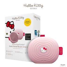 Електронна ультразвукова щітка для обличчя GESKE Sonic Facial Brush 4в1 by Hello Kitty pink
