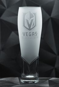 Подарочный бокал для пива сока воды 440 мл  с гравировкой лого хоккейного клуба НХЛ  Вегас матовый