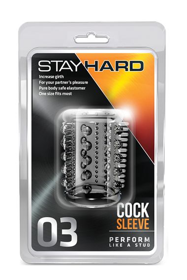 Насадка STAY HARD-COCK Sleeve 03, CLEAR, Прозрачный | Зображення 1