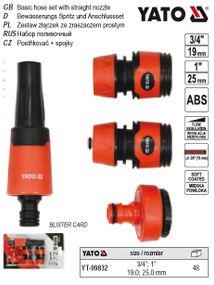 Зрощувач прямий 3/4" 1" 4 штуки YATO Польща YT-99832