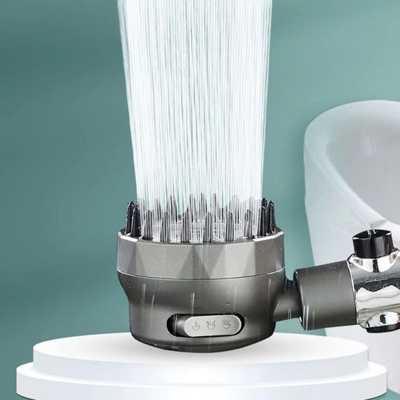 Душова лійка масажна, 3 режими / Насадка для душу / Насадка лійка із силіконовими масажними шипами | Зображення 5