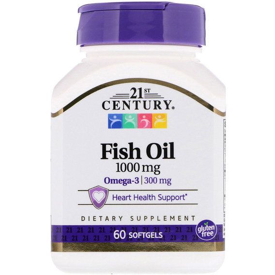 Омега 3 21st Century Fish Oil /Omega 3, 1000mg/300mg 60 Softgels