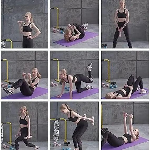 Массажные гантели с изменяемым весом для фитнеса Swan Fit Massage Dumbbells серые (17494-31_994) | Зображення 6