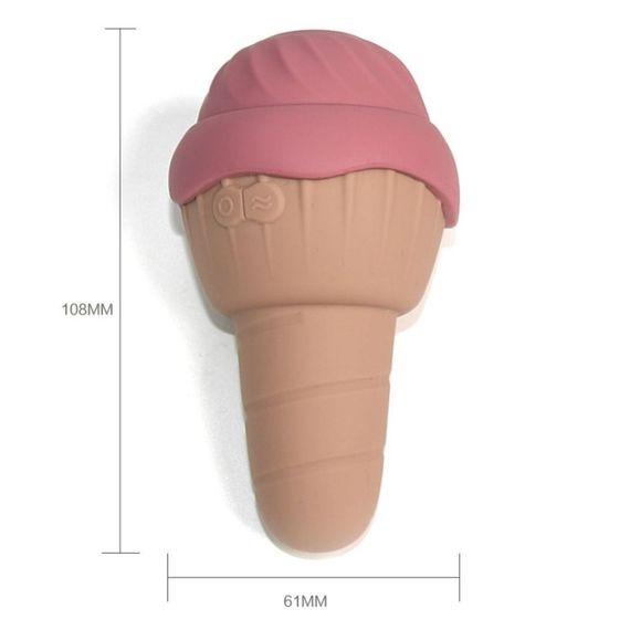 Вібратор та вакуумний стимулятор з язичком Sweet Em 0067F у формі морозива sexstyle | Зображення 8