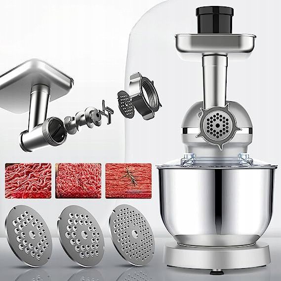 Універсальний кухонний комбайн Homlee 3 в 1, 1800 Вт — тістоміс, міксер, м’ясорубка, соковичавниця 1,5 л, чаша 5,5 л | Зображення 8