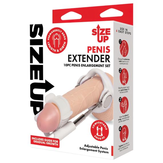 Экстендер Size-Up Penis Stretcher для увеличения пениса, белый sexstyle | Зображення 4