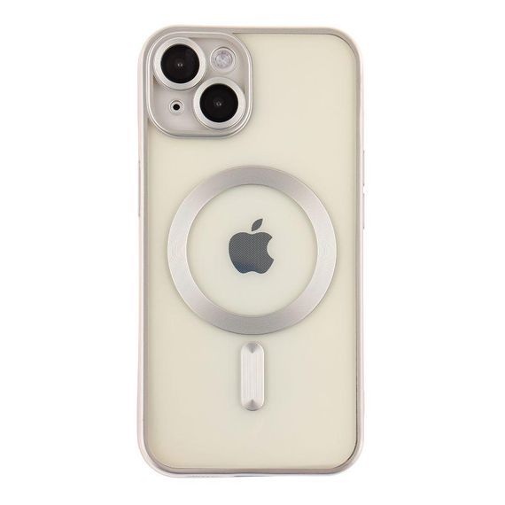 Чехол TPU Metallic Chrome з повним захистом камери with Magsafe для Iphone 14 Цвет Chrome Синій | Зображення 7