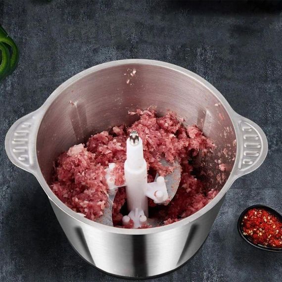 Кухонний подрібнювач на 3л, 1000Вт, RAF R 7030, Рожевий / Комбайн з нержавіючої сталі / Блендер з чашею | Зображення 1