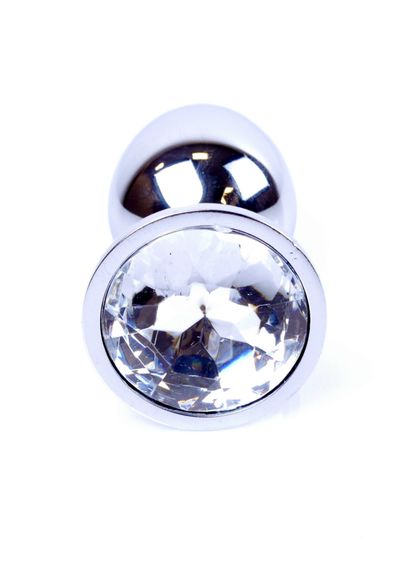 Анальна пробка - Jewellery Silver Plug Clear | Зображення 3