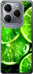 Чохол на Tecno Spark 20 Pro Зелені часточки лимона "852u-3620-2448"