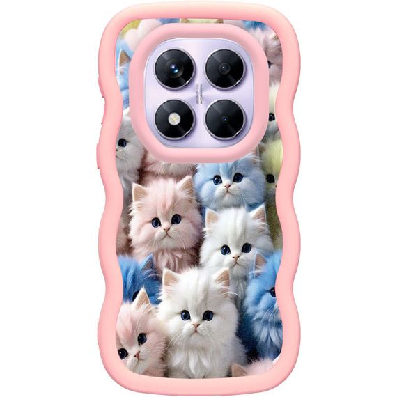 Чехол TPU Cloudy Pictures для Xiaomi Redmi Note 14 Pro 4G Kittens