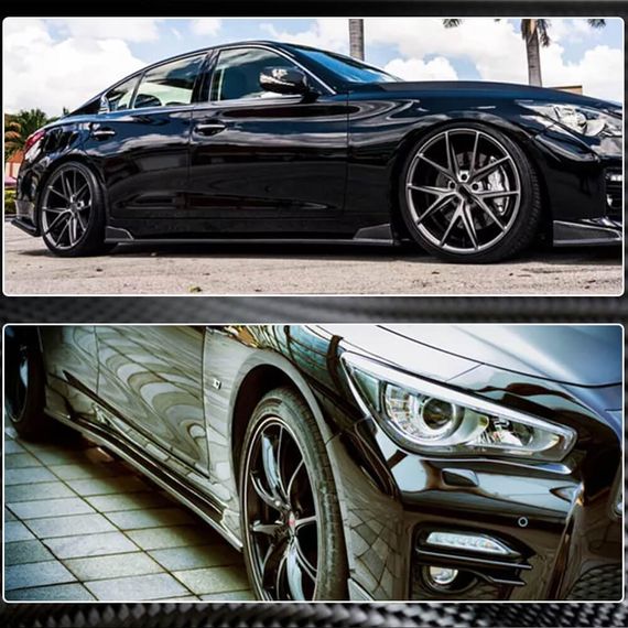 Бокові пороги V1 (для Q50, Карбон) для Infiniti Q50/Q60 2013-2024 рр | Зображення 4