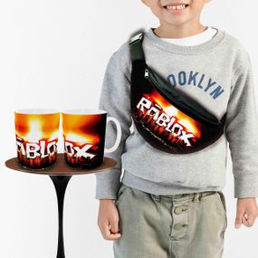 Подарунковий набір: Сумка-бананка + Кружка Роблокс "Roblox", дитячий, для хлопчика (00233)