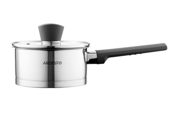 Ківш ARDESTO Gemini, скляна кришка, 0.9 л, нержавіюча сталь (AR3609G) | Зображення 2
