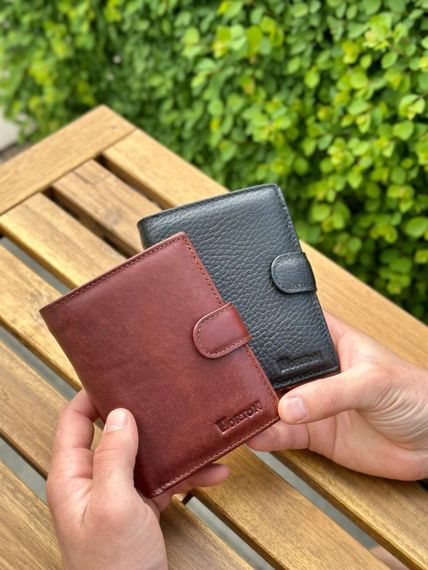 Чоловічий шкіряний гаманець люкс, чоловіче портмоне натуральна шкіра HORTON 301B | Зображення 6