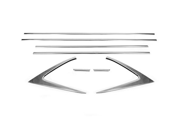 Нижние молдинги стекол (8 шт., нерж) для Hyundai I-20 2020-2024 гг | Зображення 1