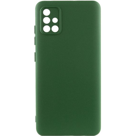Чехол Silicone Cover Lakshmi Full Camera (A) для Samsung Galaxy A51 Full camera, Зеленый / Dark Green