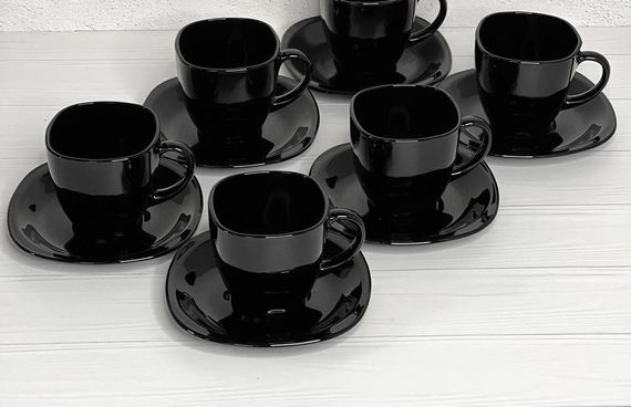 Чайний сервіз Luminarc Carine Black P4672, 12 предметів, на 6 персон | Зображення 2