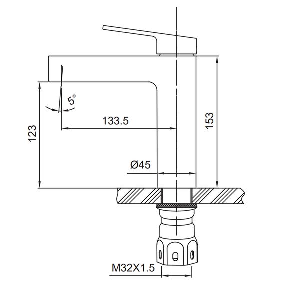 Змішувач для раковини Koer KI-10016-02 (KR4789) | Зображення 1