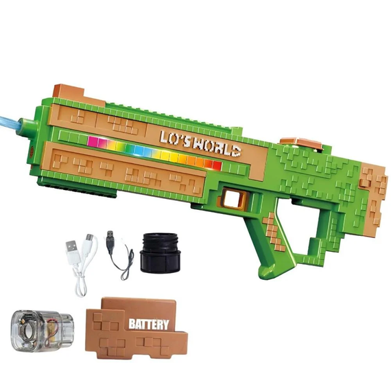 Водяний пістолет електричний зі світлом /  Водяний автомат Electric Water Gun  / Водяний бластер SQ011B | Зображення 3