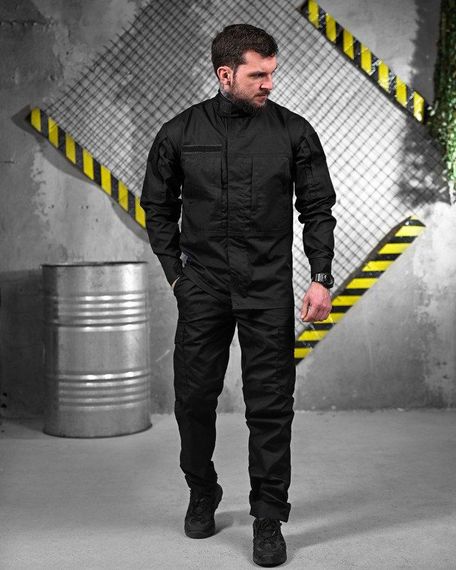 Тактичний костюм уставний ENDER чорний поліція ДЛ6225 | Зображення 1