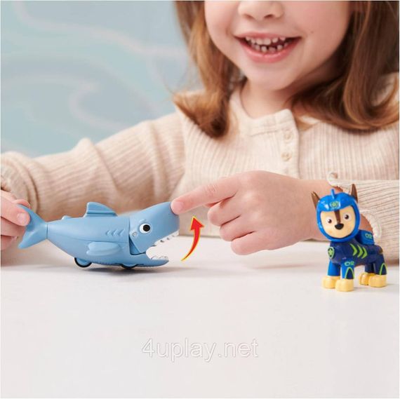 Набор фигурок Щенячий Патруль Аква щенки Гонщик и акула Оригинал Paw Patrol Aqua Pups Chase and Shark | Зображення 6