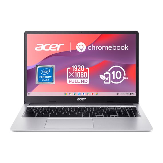 Ноутбук Acer Chromebook CB315-4HT 15' FHD IPS Touch, Intel P N6000, 8GB, F128GB, UMA, ChromeOS, сріблястий (NX.KBAEU.002)