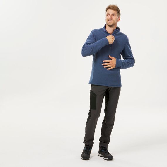 Флісова кофта чоловіча MH100 для гірського туризму сіро-блакитна - 4XL. | Зображення 2