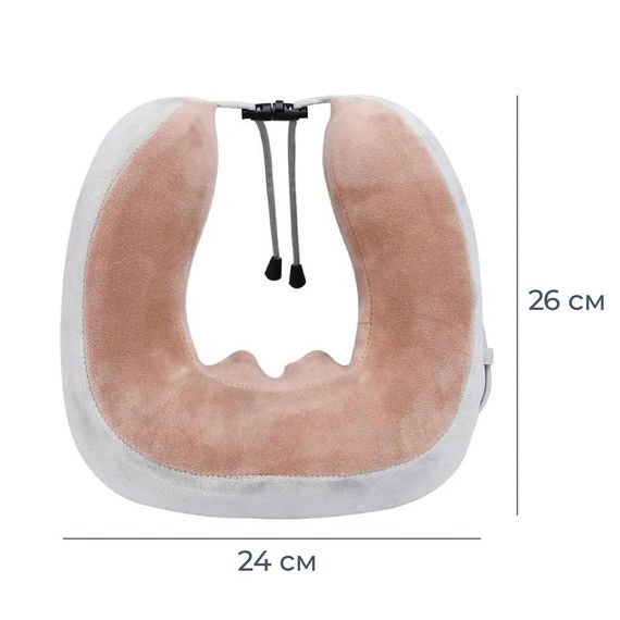 Массажная подушка для шеи с памятью U-Shaped Upgrade Vibration Pillow от батареек | Зображення 2