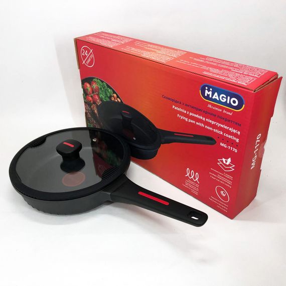 Сковорода на кухню Magio MG-1170 24см, Сковорода з товстим дном, JV-233 Якісна сковорода | Зображення 4