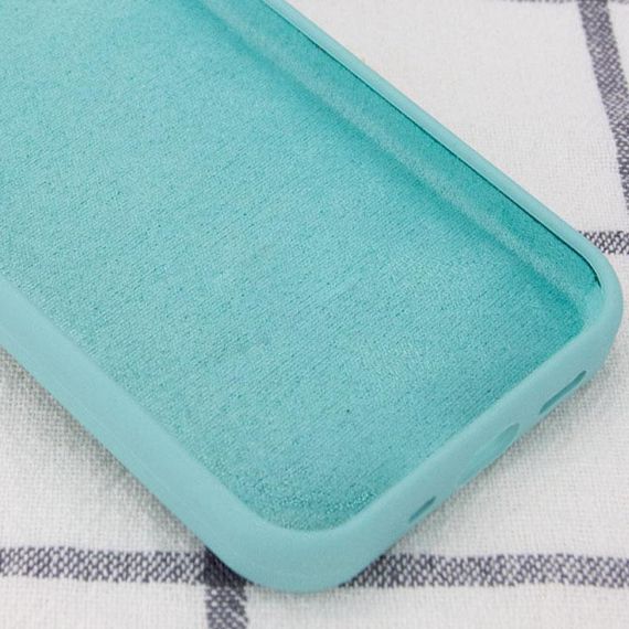 Чохол Silicone Case Full Protective (AA) NO LOGO для Apple iPhone 12 Pro / 12 (6.1") Бірюзовий / Marine Green | Зображення 2