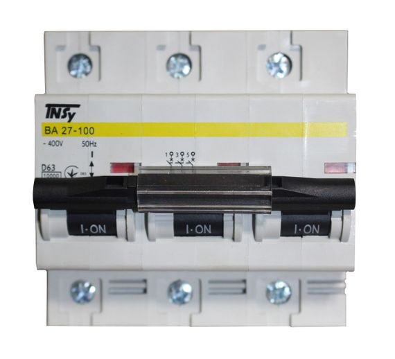 Автоматический выключатель ВА27-100 3Р 63А 10 кА х-ка D Ny95504905 | Зображення 4