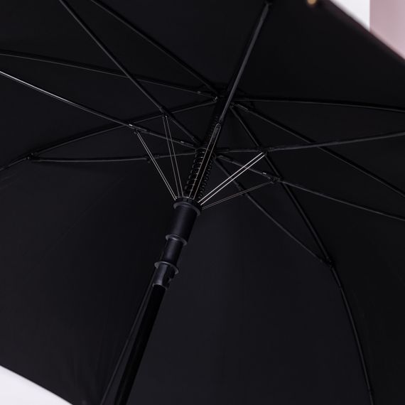 Класична парасолька-тростина напівавтомат з поліестеру 8 спиць діаметр 124 см Чорна HP-23-6B | Зображення 5