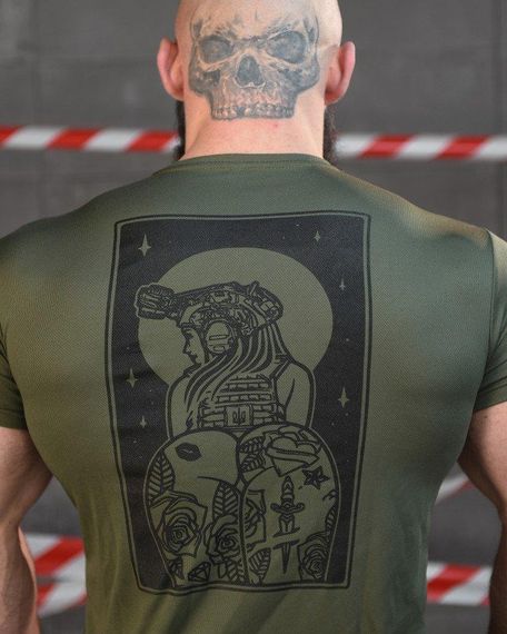 Тактична потоотводна футболка SABUR асо олива ВТ6556 | Зображення 3