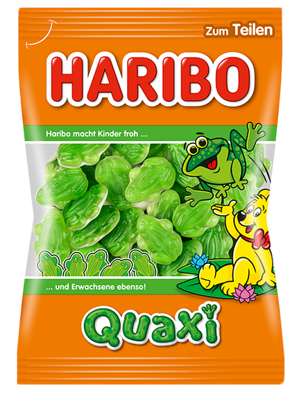 Цукерки желейні Haribo Quaxi (жаби), 175 г, Німеччина, жувальні мармеладні цукерки жабки