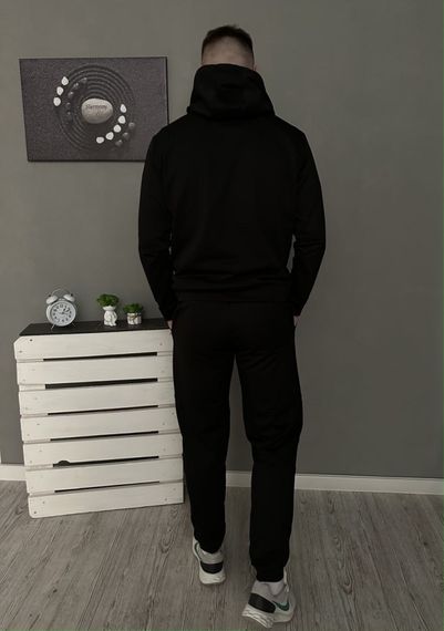 Комплект 5 в 1 Adidas чорний худі + чорні штані + чорна жилетка + хакі футболка + 2 пари шкарпеток (чорні та білі) | Зображення 4