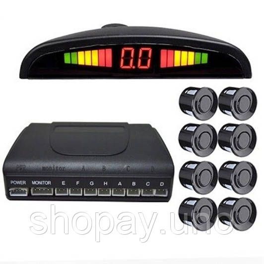 Парктронік (паркувальний радар) Assistant Parking Sensor, 8 чорних датчиків | Зображення 2