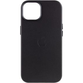 Кожаный чехол Leather Case (AA) with MagSafe для Apple iPhone 14 Plus (6.7") Искусственная кожа, Black