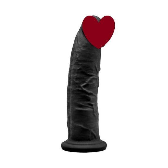 Фалоімітатор SilexD Henry Black (MODEL 2 size 7.5in), двошаровий, силікон + Silexpan, діаметр 4,8 см Sex Aura