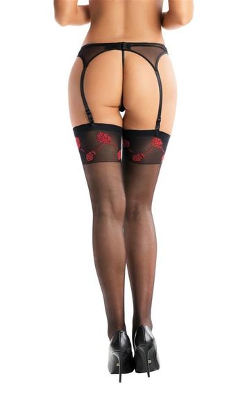 Панчохи під пояс Softline Stockings 5518 Чорні 4 | Зображення 1