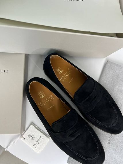 Лофери Brunello Cucinelli Black чорні ob433 | Зображення 6