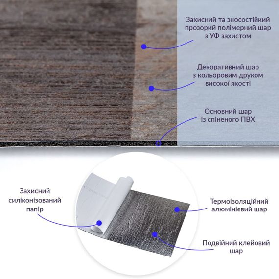 Самоклеюча вінілова плитка Мозаїка, ціна за 1 шт. (СВП-006) Матова SW-00000223 | Зображення 1