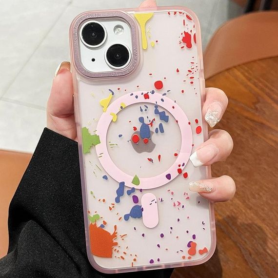 Чехол TPU+PC Flush with MagSafe для Apple iPhone 15 (6.1") Baby pink | Зображення 1