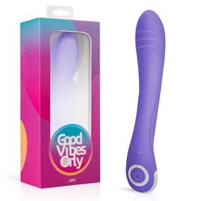 Вибратор для точки G Lici Good Vibes Only, силиконовый, фиолетовый, 22.5 см х 3.7 см sexstyle